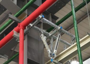 陕州该抗震支架的整体式支吊架结构协调性好